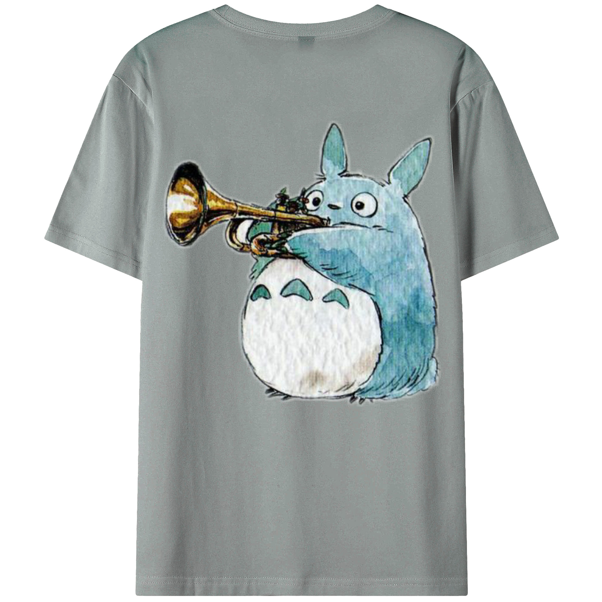 （画像用） となりのトトロ 草壁メイ 草壁サツキ My Neighbor Totoro Satsuki Kusakabe Mei Kusakabe 綿100％ メンズ半袖Tシャツ（バックプリント） 通気性